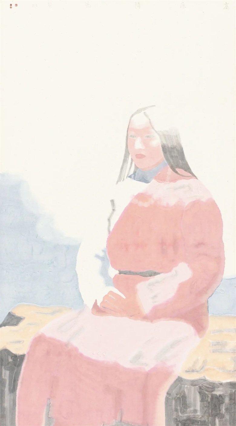 田黎明《高原阳光》中国画 169cm×94cm 2001年.jpg