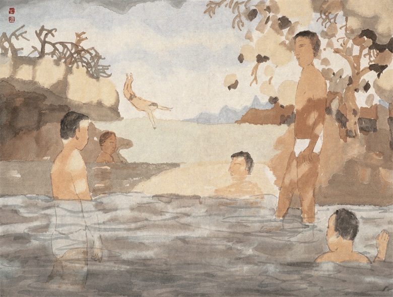 006-《阳光下》-1991年-45x35.jpg