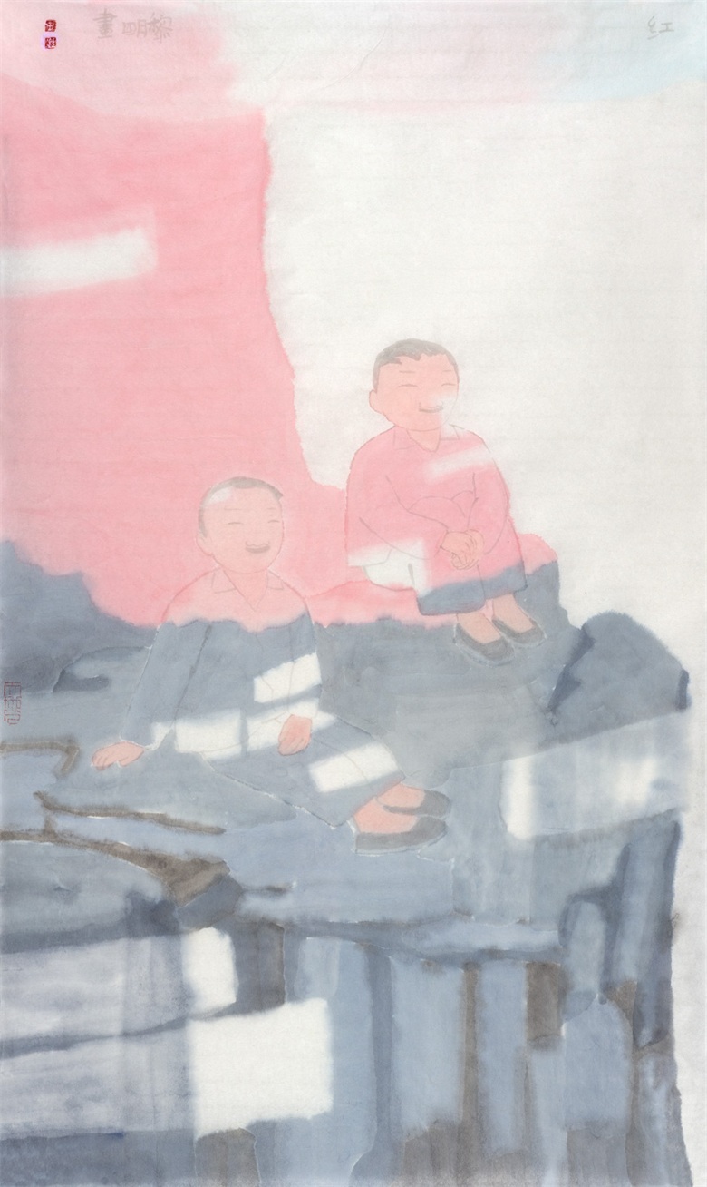 027-2020《红》，纸本水墨，70×40cm.jpg