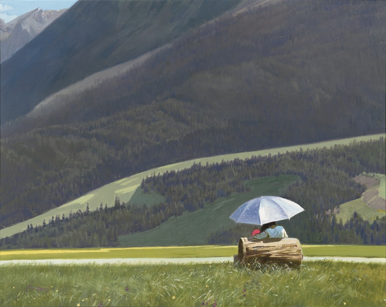 《呼吸·祁连山》 80x100 布面油画2016.JPG