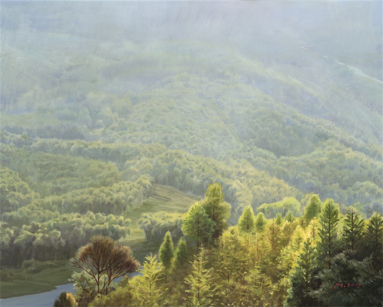 《呼吸·蜀中丽日》 80×100 布面油画 2017.JPG