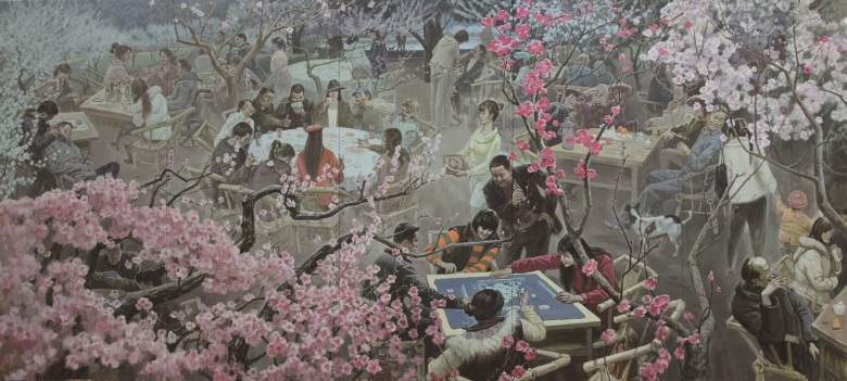 《2010·桃源》布面油画400×180cm 2010年.jpg