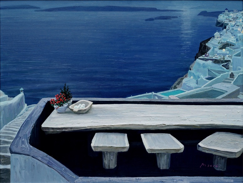 《浪静·爱情海》 布面油画 120cmX 90cm 2016.JPG
