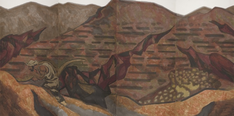 1760581229107833.jpg 《黄土坡》(黄土高原)纸本水墨设色.jpg