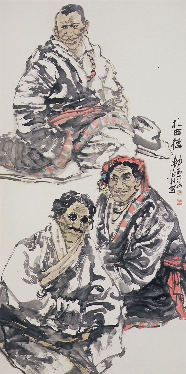 《扎西德勒》 136x68cm  2007年.jpg
